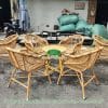 Bàn ghế cafe nhựa giả mây TH 23