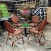 Bàn ghế cafe nhựa giả mây TH 45