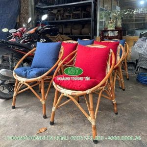 Bàn ghế mây thật TH 36