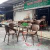Bàn ghế nhựa giả mây sân vườn TH 34