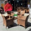Bàn ghế nhựa giả mây sân vườn TH 79