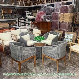 Bàn ghế đan dây dù TH 10