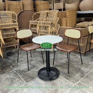 Bàn ghế sắt nệm TH 16