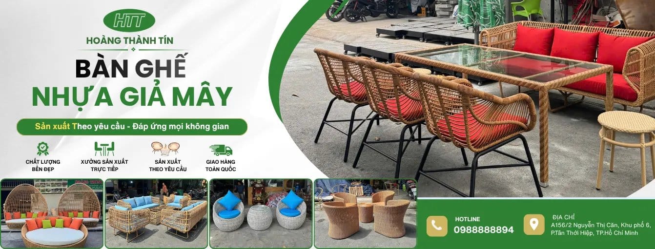 Xưởng sản xuất bàn ghế nhựa giả mây