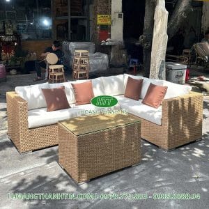 Sofa nhựa mây ngoài trời TH 05