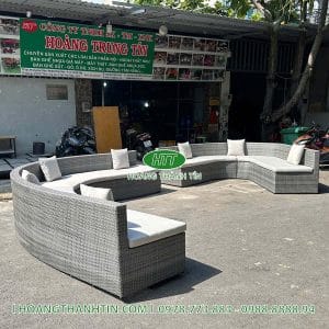 Sofa nhựa mây ngoài trời TH 67
